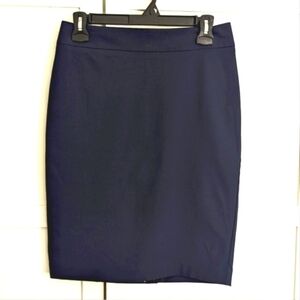 ANN TAYLOR | Factory Navy Blue Lined  Pencil Skirt Size 0